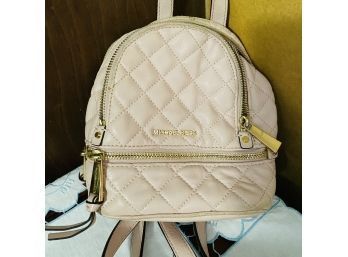 Michael Kors Pink Leather Convertible Backpack