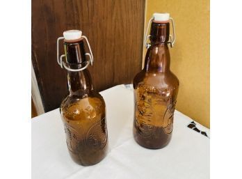 Vintage Grolsch And Fischer Beer Bottle Lot