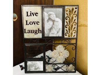 'Live Laugh Love' Metal Decorative Hanging Picture Frame