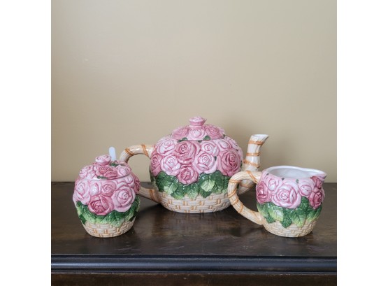 Seymour Mann Tea Pot, Creamer And Sugar Bowls (Dining Room)