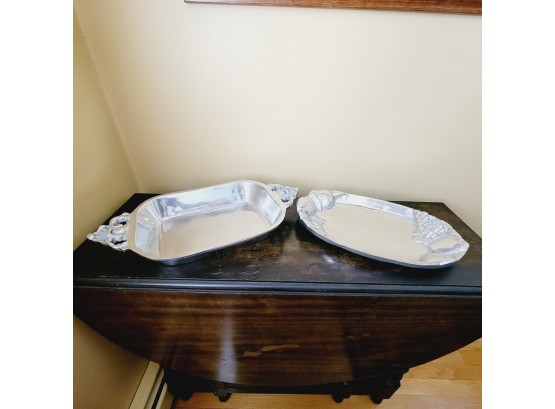 Ann Kary Silver Plated Serving Platters (Dining Room)