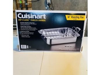 Cuisinart Stainless Steel 16' Roasting Pan With Rack - Like New! (Basement Shelf)