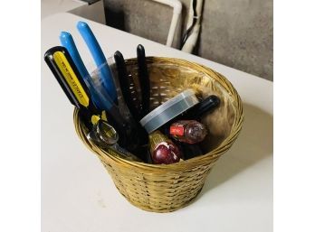 Assorted Handtool Picker Lot In Basket (Basement Shelf)
