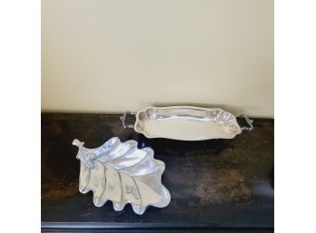 Set Of 2 Silverplated Serving Dishes (Dining Room)