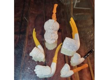 Meerschaum Hand Carved Pipes From Turkey. Unsmoked!
