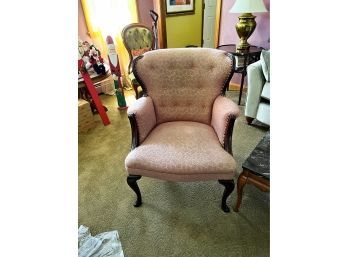 Vintage Pink Upholstered Chair (Living Room)