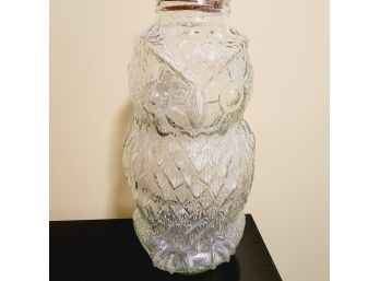 Large Glass Owl Jar 21' Tall (Upstairs Bedroom)