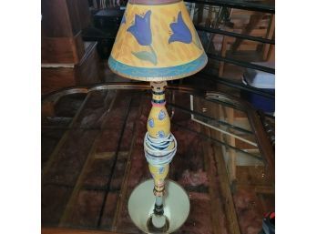 Ceramic Lamp With Tulips (Basement)