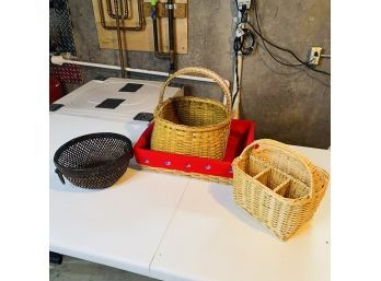 Assorted Wicker Basket Lot (Basement Shelf)