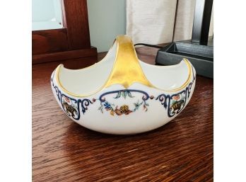 Vintage Limoges Hand Painted Porcelain Basket (Upstairs)