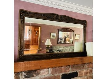Vintage Wood Framed Mirror (Living Room)