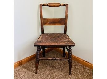 Vintage Wood And Wicker Chair (Upstairs Sitting Room)