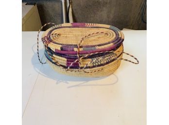 Decorative Wicker Basket With Handles And Lid (Basement Shelf)