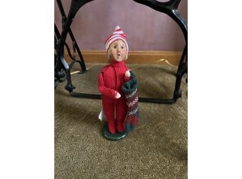 Byers' Choice Caroler Child With Stocking (Living Room)