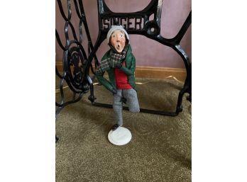Byers' Choice Skating Figure Signed And Numbered (Living Room)
