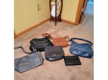 Leather  And Suede Purse Lot (Upstairs Bedroom)