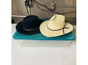 Southwestern Style Hats With Bin - Bradford And JHats (Basement Shelf)