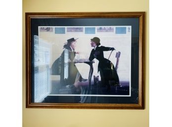 Vintage-styled Women Art Print In Frame (Diningroom)