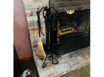 Fireplace Tools On Stand (Living Room)