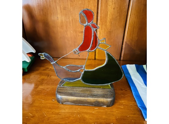 Stained Glass Woman With Goose (dining Room)
