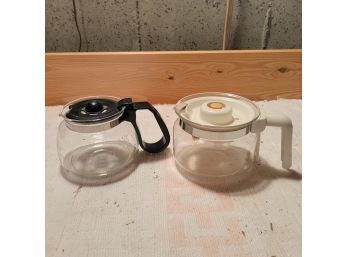 Set Of Two Glass Coffee Pots (Basement)
