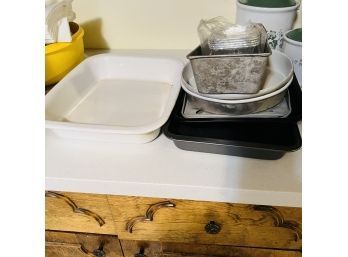 Corningware Rectangular Dish And Assorted Pans (Kitchen)