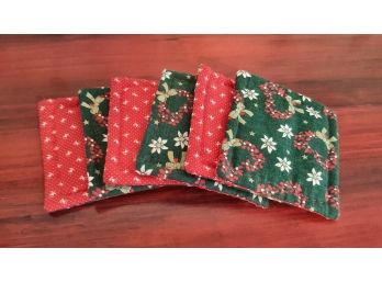 Handcrafted Holiday Coasters With Quilted Edge 4x4 (dining Room)