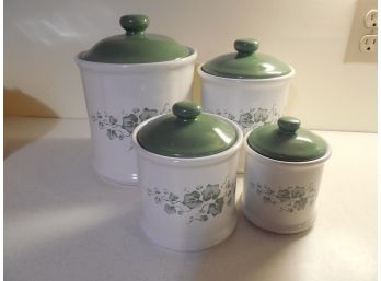 Green & White Cannister Set (Kitchen)