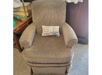 Taupe Swivel Recliner (Family Room)