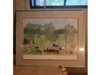 Grandma Moses 'Haying Time' Framed Print (Basement)