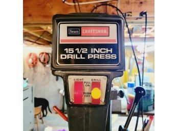 Sears Craftsman 15.5' Drill Press With Standing Height Adjustable Drill Plate (Basement)