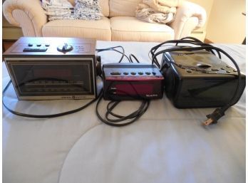 Group Of Clock Radios, Some With CD Players (Yellow Bedroom)