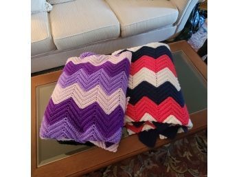 Vintage 70's Crocheted Blankets (Living Room)
