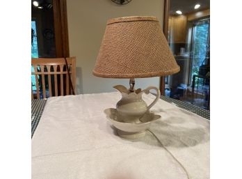 Vintage Pitcher And Bowl Lamp
