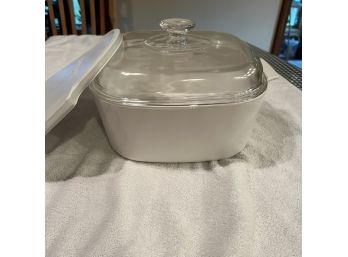 Very Large Corning Ware Casserole Dish With Plastic Storage Cover