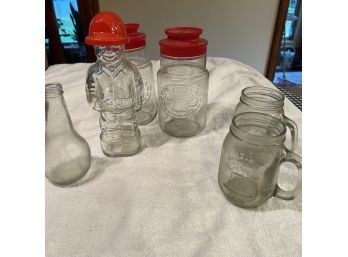 Canisters With Screw Tops, Drinking Mugs And Unique Bottle