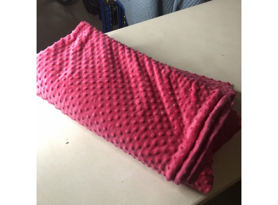 Large Piece Of Pink Minky Fabric