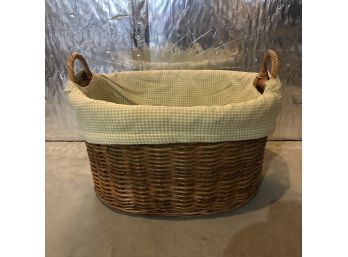 Pottery Barn Lined Laundry Basket