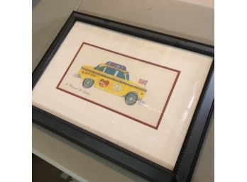 Clement For Drew Original Framed Taxi Artwork