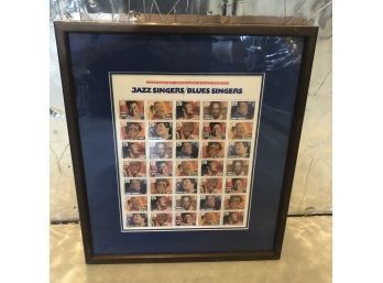 Framed Stamps - Jazz And Blues Singers