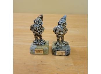 Set Of 2 Connemara Marble Gnomes