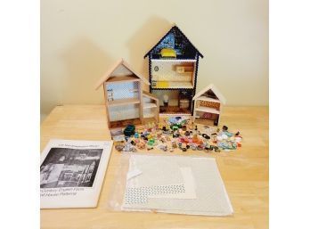 Vintage 1970's Doll House Items, 3 Make - Your- Own House Blueprints And So Many Miniture Treasures!