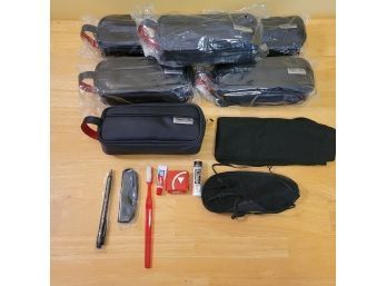 Set Of 5 New And 1 Used NWA Travel Accessory Pouches