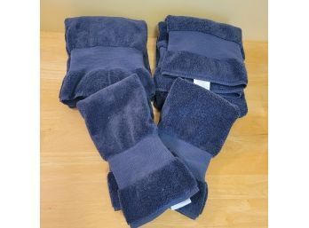 Set Of 4 Blue Frontgate Towels. Made In Turkey.