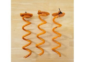 Set Of 3 Orange Spiral Folding Ring Anchors