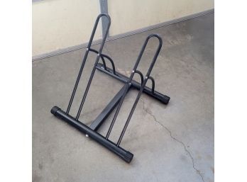 Freestanding Black Metal Bike Stand