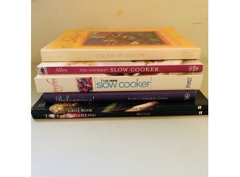 Assorted Grilling And Slow Cooker Cookbooks Lot
