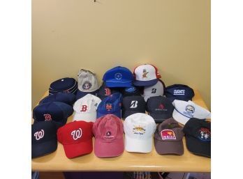 Large Cap Lot. Some Vintage!! Different Sizes Teams And Sports