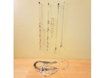 Lot Of Long Necklaces And Chokers.