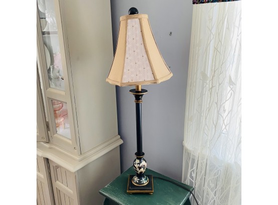 Vintage Botanical Painted Metal Table Lamp (Livingroom)